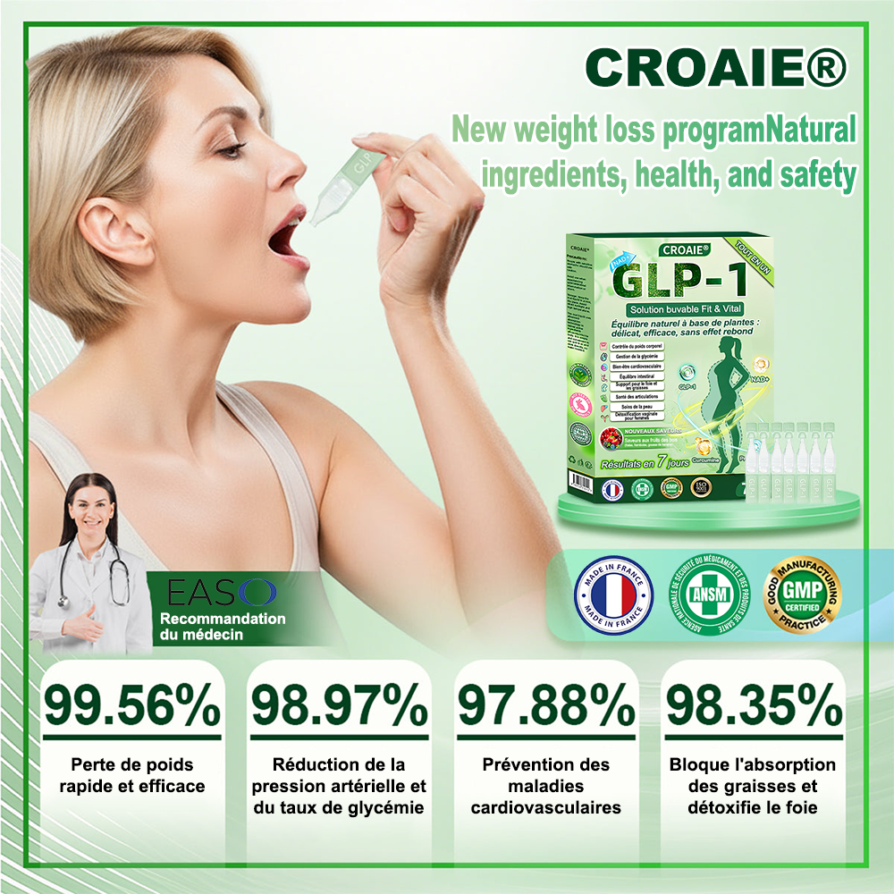 Croaie® 𝐆𝐋𝐏-𝟏 𝐅𝐢𝐭 & 𝐕𝐢𝐭𝐚𝐥 𝐒𝐨𝐥𝐮𝐭𝐢𝐨𝐧 𝐎𝐫𝐚𝐥𝐞 (⚡𝟏 𝐟𝐨𝐢𝐬 𝐩𝐚𝐫 𝐣𝐨𝐮𝐫) ✅𝐂𝐨𝐧𝐭𝐫𝐢𝐛𝐮𝐞 à 𝐥𝐚 𝐠𝐞𝐬𝐭𝐢𝐨𝐧 𝐝𝐮 𝐩𝐨𝐢𝐝𝐬, à 𝐥𝐚 𝐬𝐚𝐧𝐭é 𝐜𝐚𝐫𝐝𝐢𝐚𝐪𝐮𝐞, 𝐚𝐮 𝐛𝐢𝐞𝐧-ê𝐭𝐫𝐞 𝐦é𝐭𝐚𝐛𝐨𝐥𝐢𝐪𝐮𝐞 𝐞𝐭 𝐝𝐢𝐠𝐞𝐬𝐭𝐢𝐟, 𝐚𝐢𝐧𝐬𝐢 𝐪𝐮’à 𝐥’é𝐪𝐮𝐢𝐥𝐢𝐛𝐫𝐞 𝐟é𝐦𝐢𝐧𝐢𝐧, 𝐭𝐨𝐮𝐭 𝐞𝐧 𝐫𝐚𝐟𝐟𝐞𝐫𝐦𝐢𝐬𝐬𝐚𝐧𝐭 𝐥𝐚 𝐩𝐞𝐚𝐮 𝐞𝐭 𝐞𝐧 𝐚𝐩𝐩𝐨𝐫𝐭𝐚𝐧𝐭 𝐮𝐧 𝐫𝐞𝐠𝐚𝐢𝐧 𝐝’é𝐧𝐞𝐫𝐠𝐢𝐞