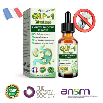 CROAIE® GLP-1 Gouttes Minceur à la Moringa ✅ Brûleur de graisse 100 % naturel, développé par des experts en perte de poids. Pour une silhouette affinée et une santé renforcée.