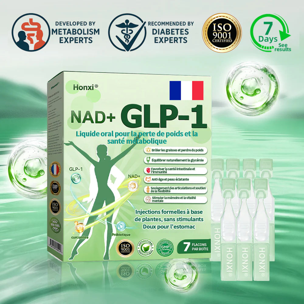 Honxi® ⚡GLP-1 + NAD+ Liquide oral pour la perte de poids et la santé métabolique (Juste une dose par jour, changements visibles en 7 jours)
