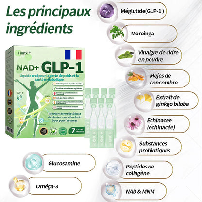 Honxi® ⚡GLP-1 + NAD+ Liquide oral pour la perte de poids et la santé métabolique (Juste une dose par jour, changements visibles en 7 jours)