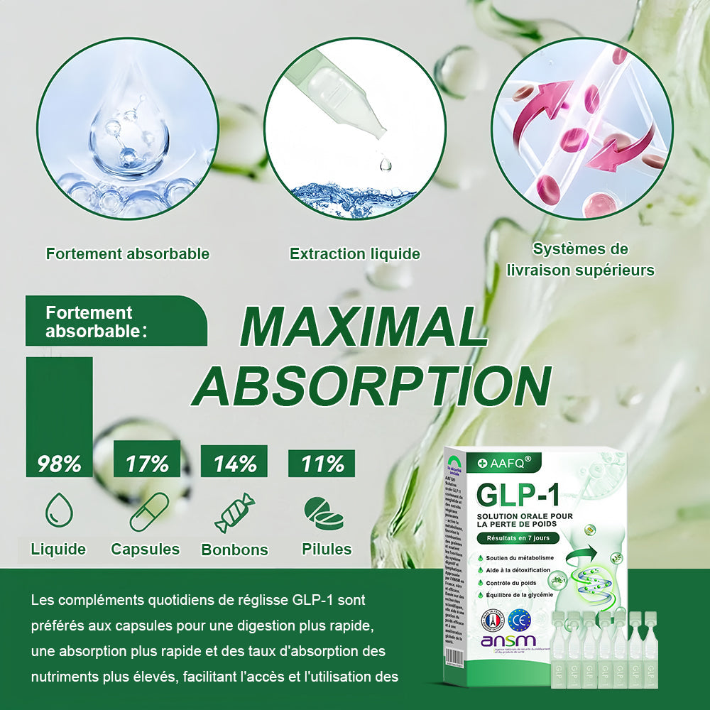 𝐀𝐀Ғ𝐐® G L P-1 𝑺𝒐𝒍𝒖𝒕𝒊𝒐𝒏 𝑶𝒓𝒂𝒍𝒆 💧 Une seule fois par semadine, premiers résultats visibles en 7 jours🇫🇷Pour l'obésité, le cœur et la circulation, le diabète, l'apnée du sommeil, les articulations et plus encore
