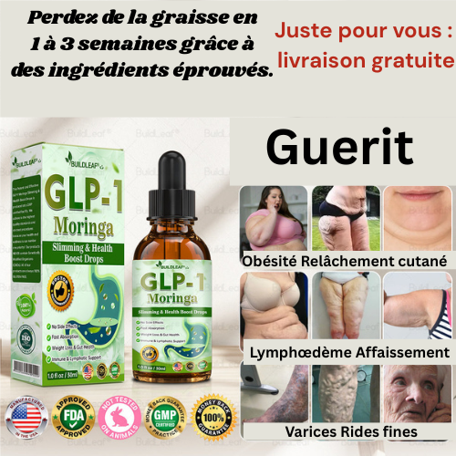 CROAIE® GLP-1 Gouttes Minceur à la Moringa ✅ Brûleur de graisse 100 % naturel, développé par des experts en perte de poids. Pour une silhouette affinée et une santé renforcée.